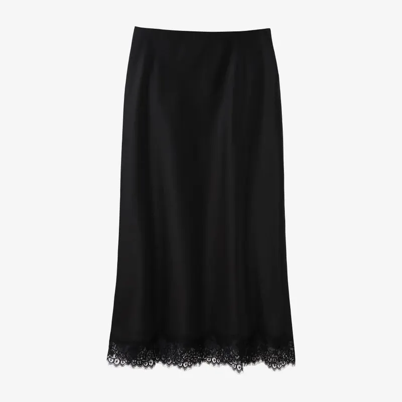 AS SS26 Lace slip satin dress + lace satin skirt +knitting vest + knitting cardigan collection woman dressy outfit — image 19