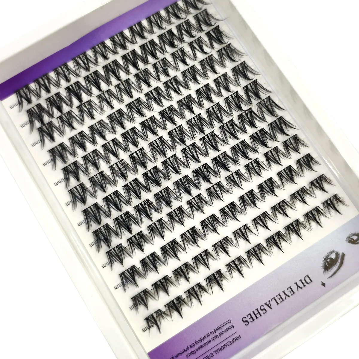 12rows Diy Cluster Lashes 8-16mm Cat Eye Lashes Invisible Band Premium Mink Manga Lash Clusters Natural Style Faux Cils — image 5