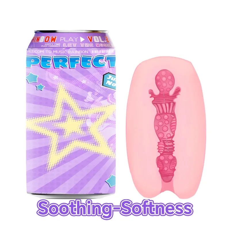 YUU Sex Toys Masculino Escondido Enlatado Copo Masturbação VER.2 Soft STPE Bolso Artificial Buceta Masturbadores para Homens Onahole 7 Cores