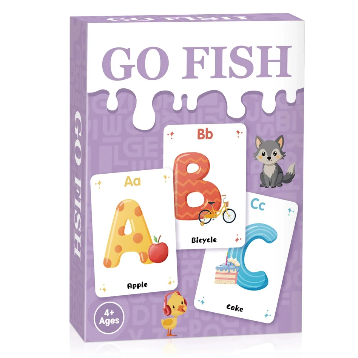 [Go Fish Card Games] Kids 4-8 Educational Alphabet Card Game for Birthday Gifts Family Game Night Preschool
