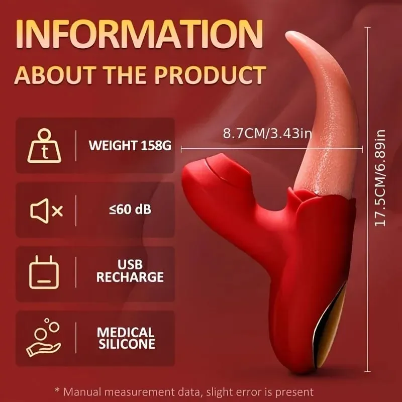 Napakahusay na Sucking Vibrator para sa Babae Dila Dila Clitoris Stimulator Sucker Vagina Massager Masturbation Pang-adultong Sex Toys Mga Laruan — image 6