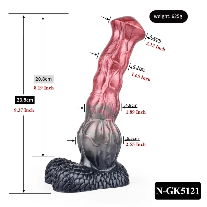 Silicone Horse Dildo Long Penis Anal Plug Napakalaking Knot G-spot Vaginal Stimulator na may Suction Cup Adult Sex Toy para sa Babae Mga Lalaki — image 22
