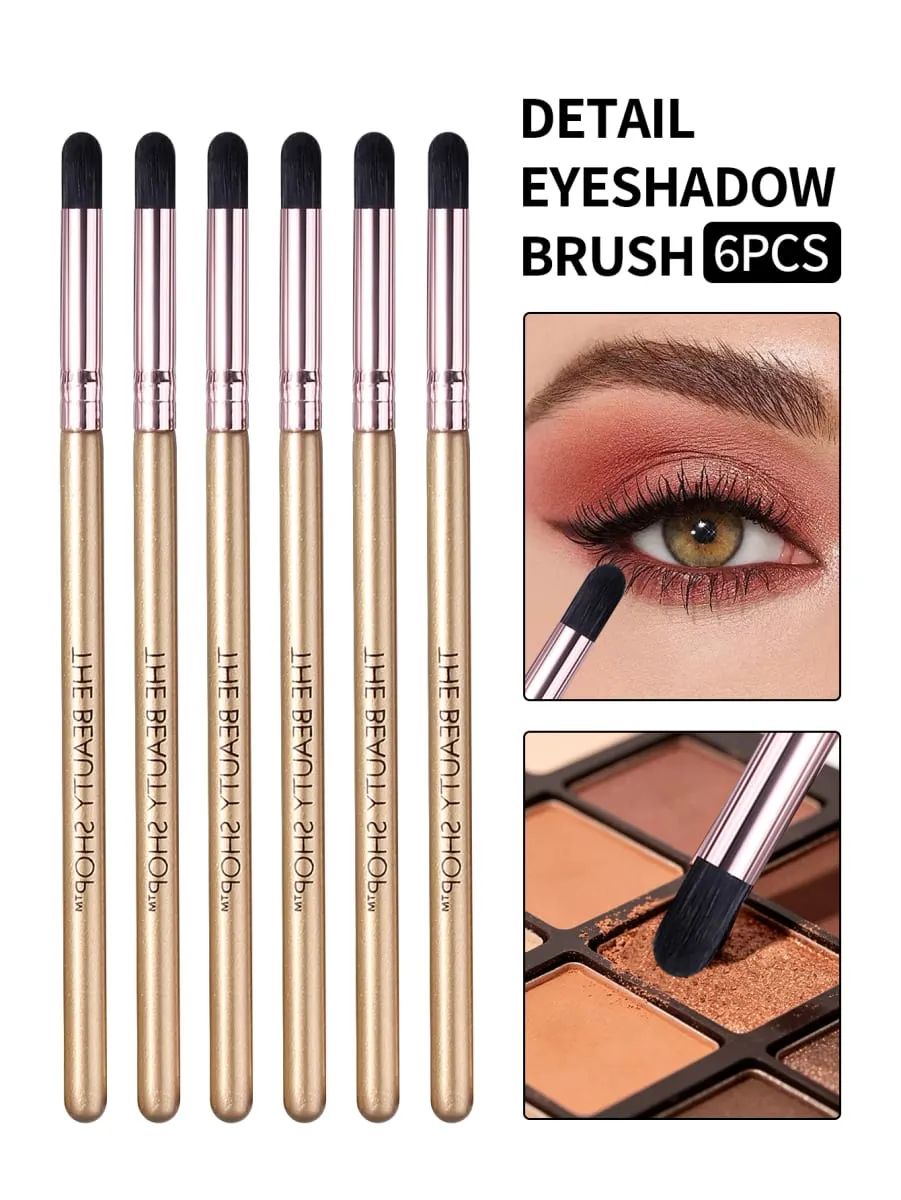 6pcs Detail Eyeshadow Brushes Set Soft Synthetic Precision Eye Makeup Brush for Eyeshadow Packing Cosmetic Tool — image 2