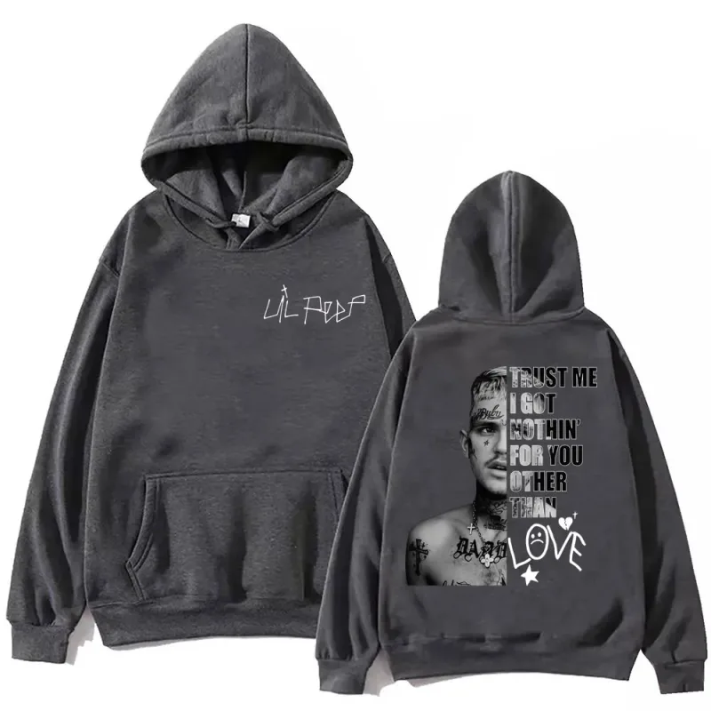 Rapper Lil Peep Merch Hoodies Homens Mulheres Roupas Hip Hop Vintage Pullovers Moda Casual Oversized Moletom Com Capuz Streetwear — image 5