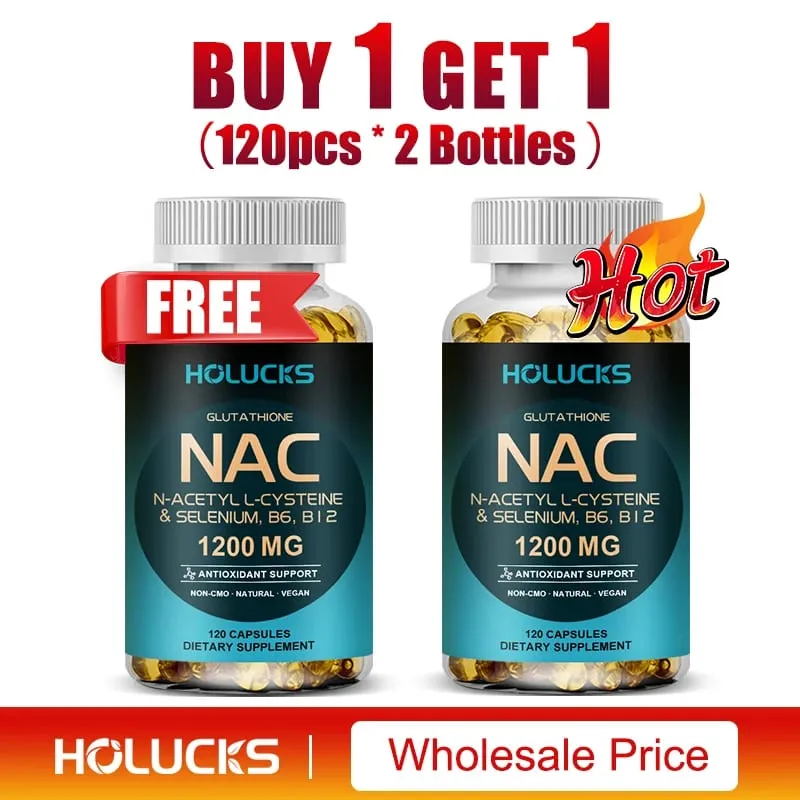 NAC-kapsler 1200mg - Støt hudsundhed Cellulær energi Antioxidant Detox Forbedrer immunitet Forbedrer fordøjelsen — image 11