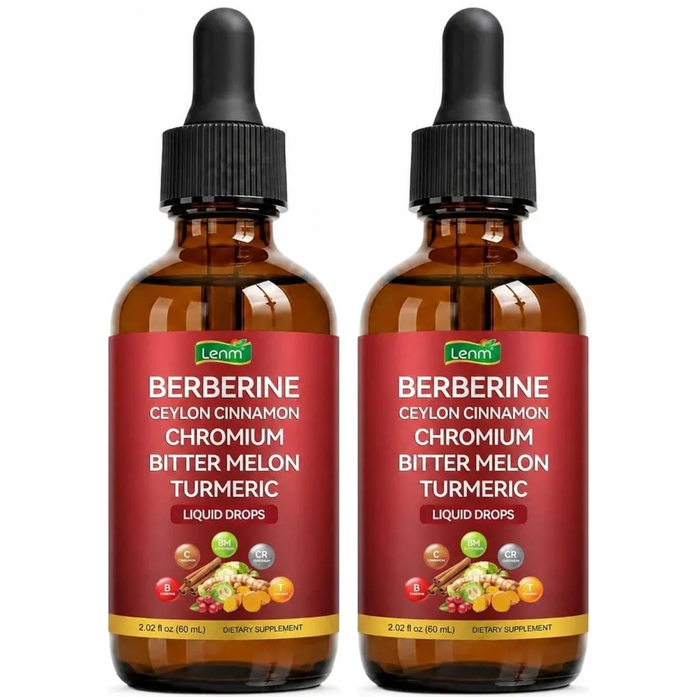 Berberine Complex Drops Metabolic Support 100% Natural Sugar & Alcohol Free Healthy Blood Sugar Balance & Digestive Health