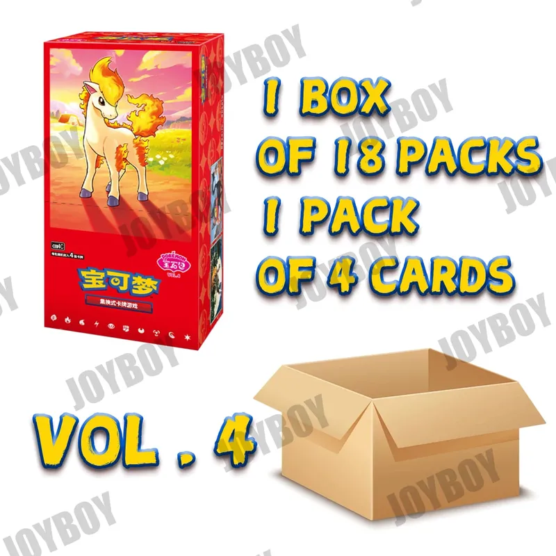 Dalam Stok 100%Kad Pokemon Asli PTCG Pek Permata Vol 5 Cina Ringkas Tcg Vol. 5 Pek Permata Permainan Kad 4 Kotak Hadiah Koleksi
