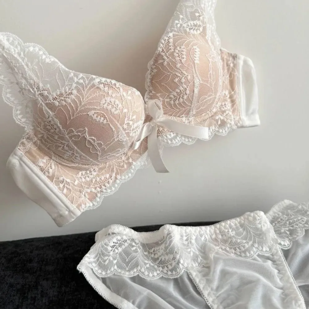 Hot New Wireless Push Up Bra Set Women Small Bust Gather Side Support Anti Sag Sexy Soft Daily Wear Lingerie 32‑38ABC — image 6