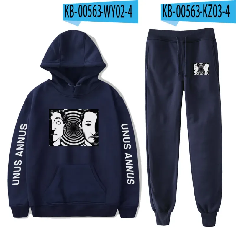Popular Comfortable Unus Annus Print Sweatshirt Sweatpants Suit Hoodies+ Trousers Suit Boys/Girls 2 Piece Set Clothes — image 26