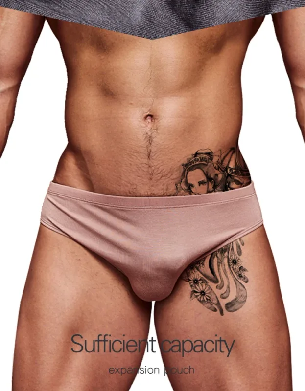 Men's Modal Ultra Thin Bare Feel Briefs, Low Rise High Elastic Breathable 3D Convex Pouch Underwear — image 6