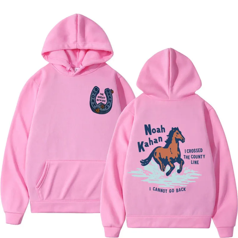 Noah Kahan The Great Divide Tour 2026 Moletons gráficos masculinos e femininos roupas da moda pulôver casual moletom de inverno de grandes dimensões — image 7