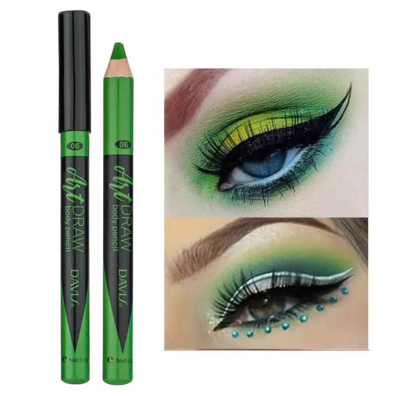 15 Color Eyeliner Lip Liner Pen Black Blue Multicolor Metallic Pearly Glitter Matte Finish Punk Smokey Style Eye Makeup Pen — image 14