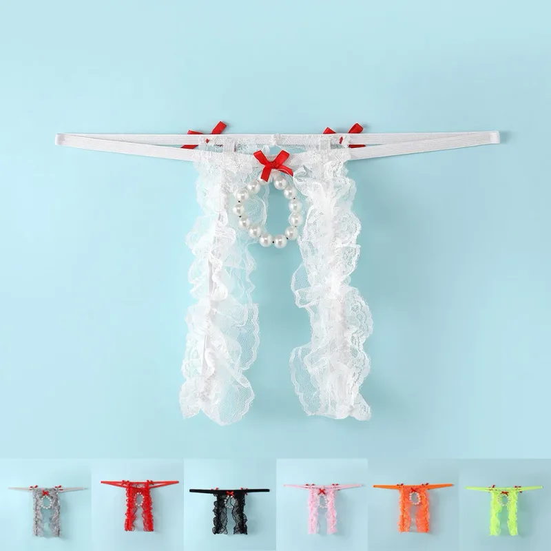 Homens sexy renda aberta-virilha cintura baixa roupa interior buraco bolsa tangas g-strings cuecas nádegas oco tanga exposto galo — image 7