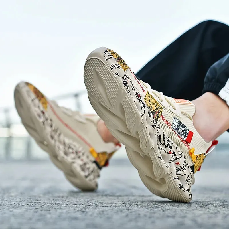 Men's Casual Sneakers Breathable Luxury Trainer Race Shoes Fashion Loafers Running Shoes for Male — image 3