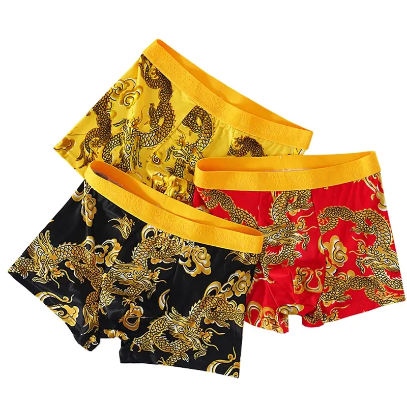 4st/set Herrunderkläder 3D-mönster Sexiga kalsonger U-formad konvex påse Mode Pojktrosor Ny stil Boxershorts Herr — image 9
