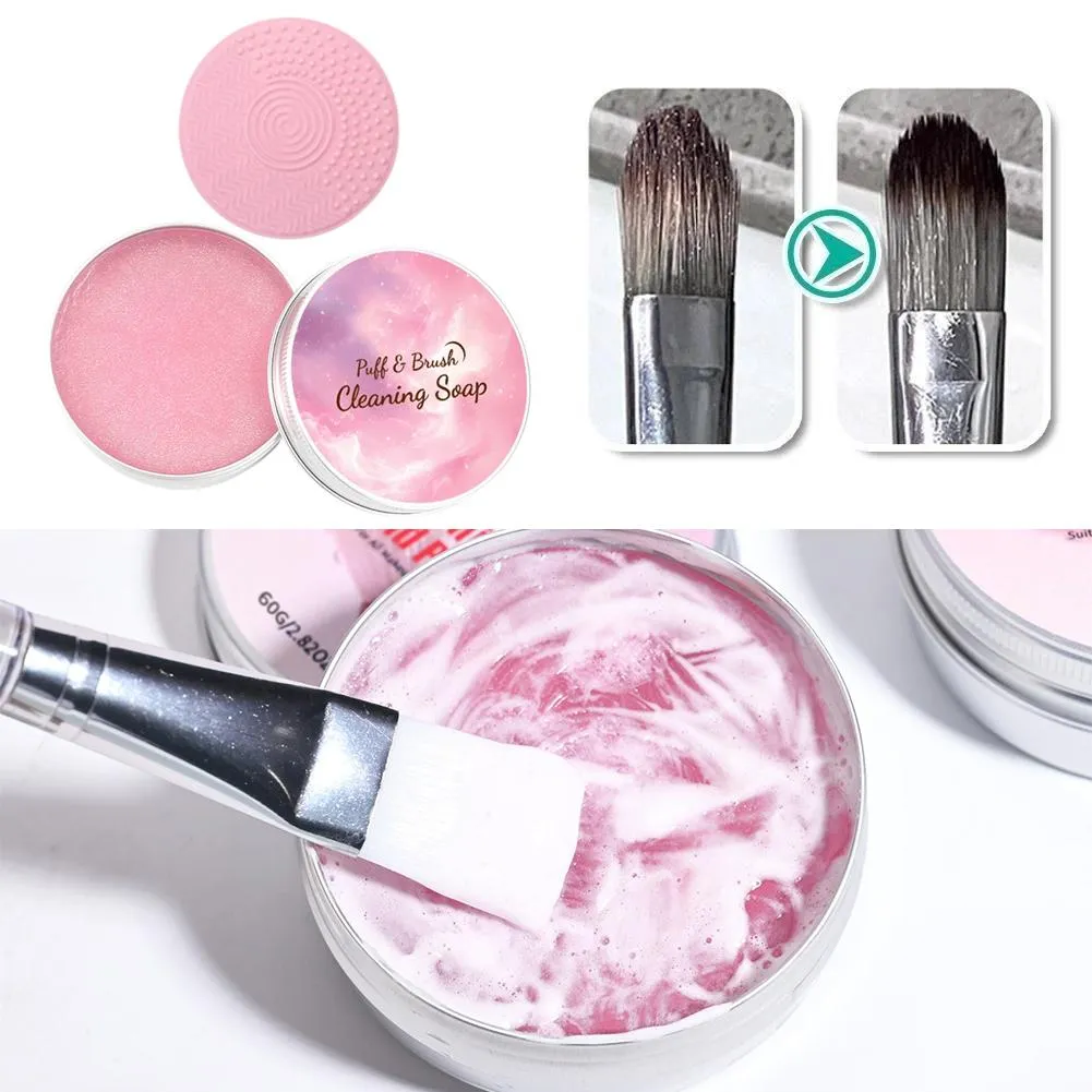 Makeup Brush Cleaner Soap with Silicone Mat Deeply Cleans Waterproof Makeup for Synthetic & Natural Makeup Brushes & Sponges — image 4