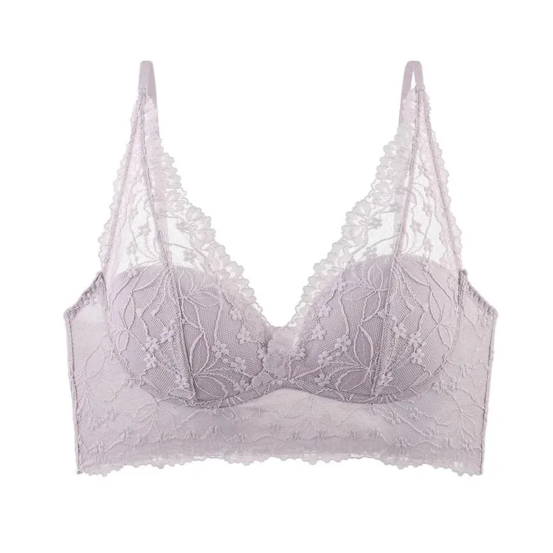Light luxury lace sexy lingerie for women push-up bra for small busts side breast support vest-style beautiful back thin st — image 10