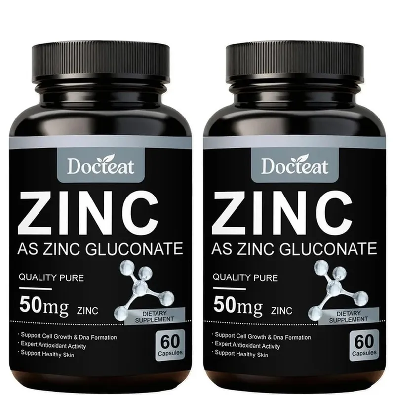 Docteat Zinc Bilang Zinc Gluconate Capsules 50 Mg Zinc Bawat Serving Immune Support Antioxidant Activity Malusog na Balat 60 Capsules — image 8