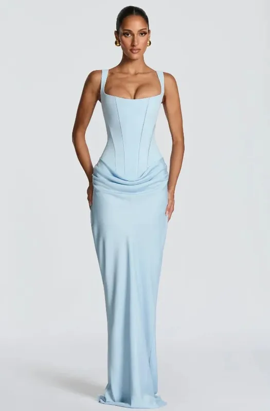 Lady Sexy Strapless Split Solid Pleated Dress Women Chic Backless High Waist Off-shoulder Dresses 2026 Bagong Evening Party Gowns — image 17