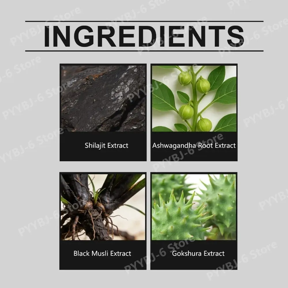 Himalayan Shilajit Gold 60 Gummies Minerals Formula suporta aumento de energia e vitalidade corporal Suplemento dietético nutricional natural — image 5