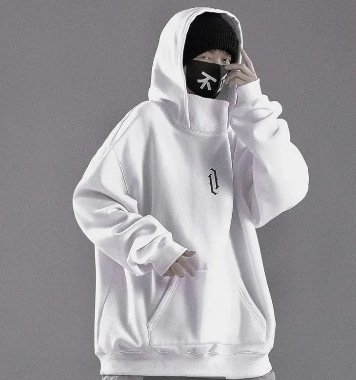 Embroidery Turtleneck Sweatshirt Oversized Y2K Lalaki Babae Hoody Japanese Ninja Hoodies Autumn Hip Hop Fleece Pocket Streetwear — image 11