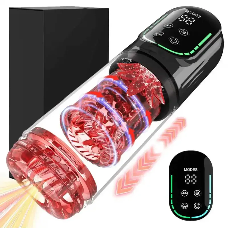Copo masturbador masculino telescópico automático, sucção vibratória, masturbação, vagina, boquete, brinquedos sexuais adultos para homens — image 8