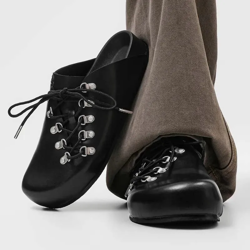 Mens Leather Loafers Non Slip Walking Flats Light Breathable Outdoor Slip on Casual Shoes for Male Work Office Driving Sneakers — image 4