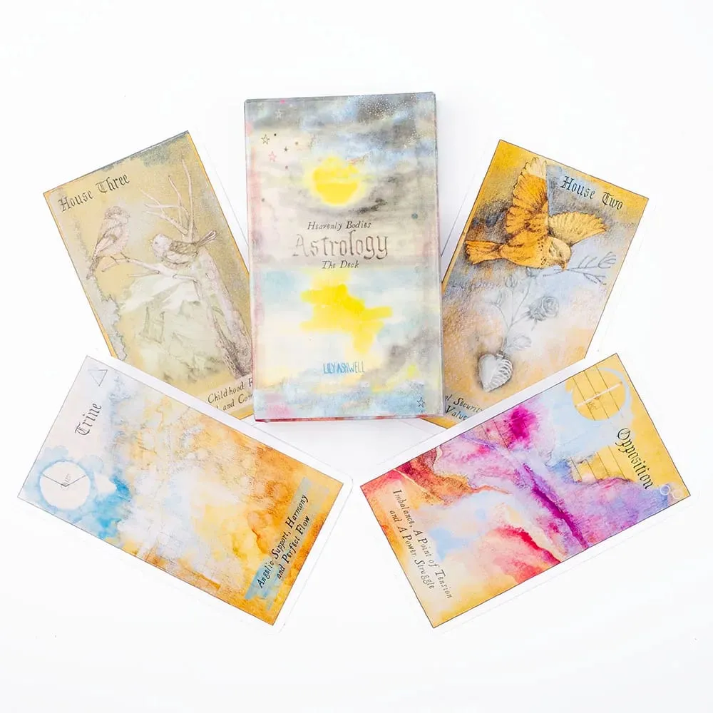Corpos celestiais 51 peças baralho de cartas astrologia oracle para adivinhação do destino e adivinhação 10.4x6.1cm jogo de tabuleiro para festa divertida — image 4