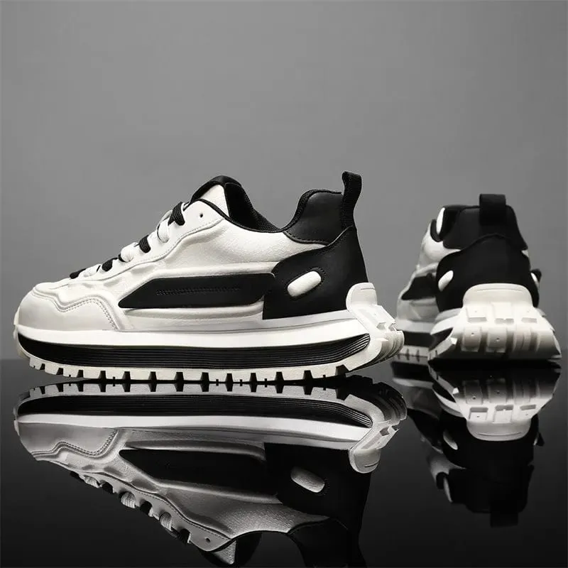 Men Sneakers Platform Casual Shoes New Lace Up Running Shoes Outdoor Non-Slip Footwear Fashion Height Increasing Men Shoes — image 8