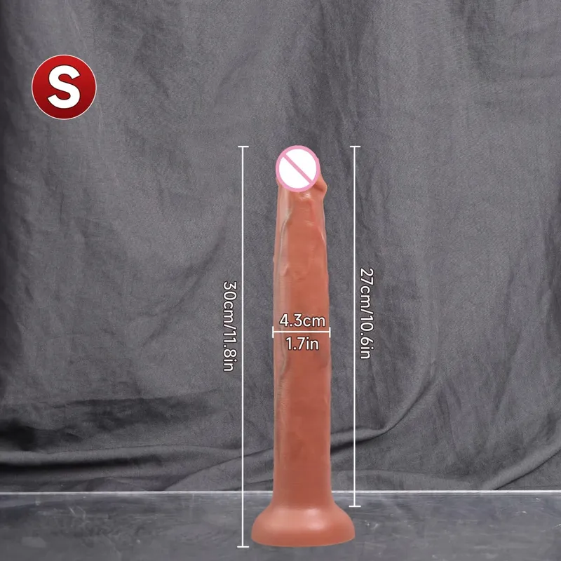Mahabang Dildo Makatotohanang Hugis ng Ahas Single Layer Silicone Big Penis Soft Anal Sex Toys Suction Cup Dick para sa Babae G-spot Orgasm 18+ — image 12