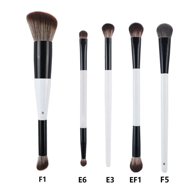 2pcs/set White Double ended Angled Foundation Makeup Brushes Blush Contour Make up Brush Wood Handle Cosmetic Tool Mari F4 — image 11