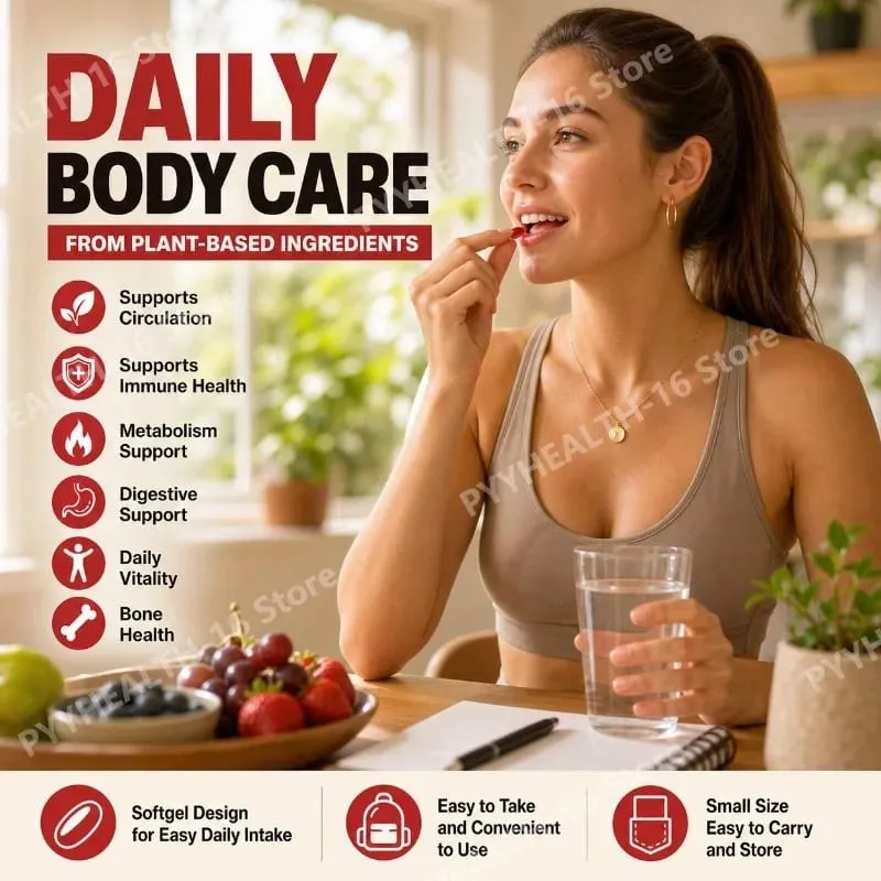 Docteat Cayenne Pepper 12-in-1 Softgels Immune Health and Bone Support with Berberine and Black Pepper Extract 180 Softgels — image 3
