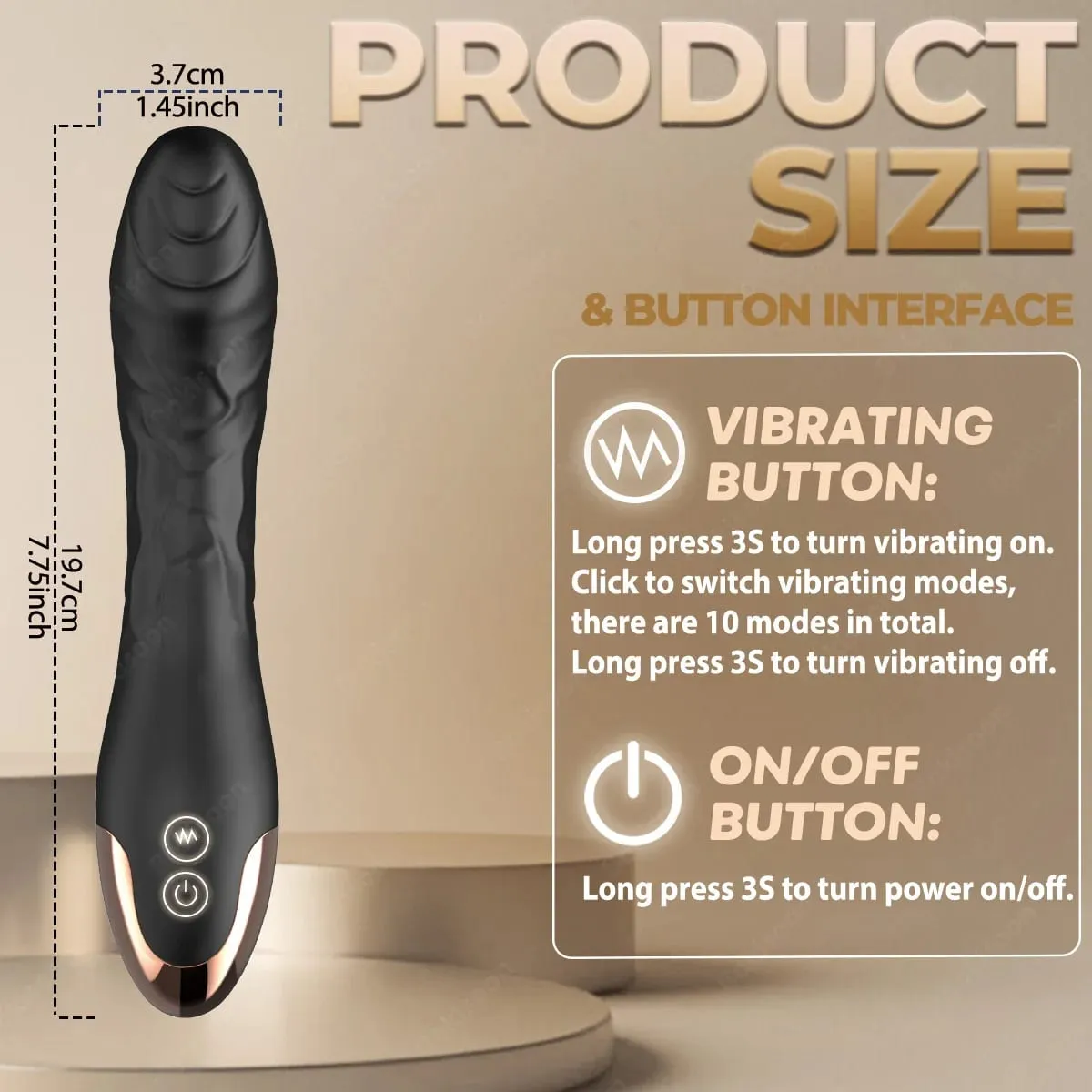 G Spot Vibrator Sex Toys Clitoris Vibrator Anal Stimulator Dildo with 10 Powerful Vibrating Modes Soft Silicone Adult Sex Toy — image 6