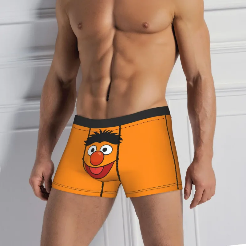 S-Sesames Streets Tango Elmo & Grover Cueca masculina Shorts Cuecas Boxershorts engraçados Qualidade Aduaneira Calcinhas Oversize — image 7