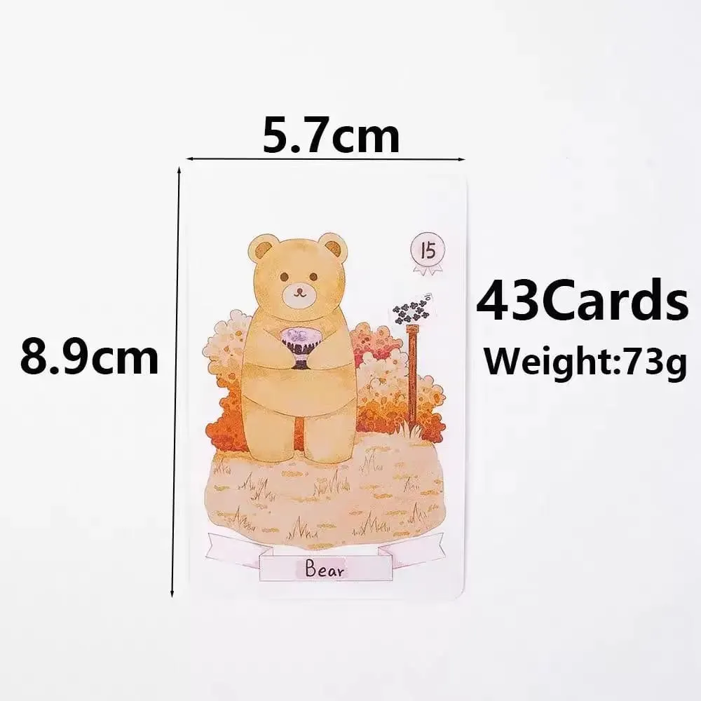 Dream Lenormand Oracle Cards 43 PCS Cute Kawaii Watercolor Animal Tarot Deck Divination Fortune Telling English Board Game — image 2