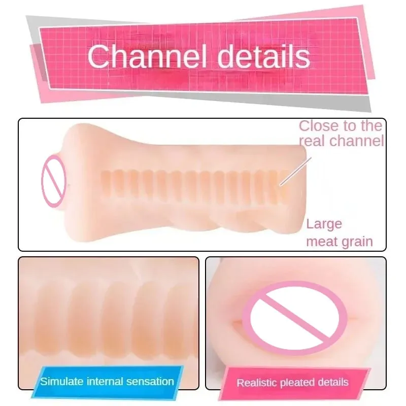 Men's Aircraft Cup Male Masturbator Oral Vaginal Anal Masturbation Soft Real Vagina Pocket Pussy Sex Toys para sa Mga Lalaki Blowjob — image 5