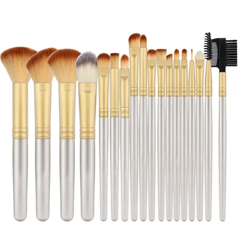 18PCS Women's Makeup Brushes Set - Eye Shadow Foundation Blush Cosmetic Brushes Soft Make up Tools with Storage Bag — image 33