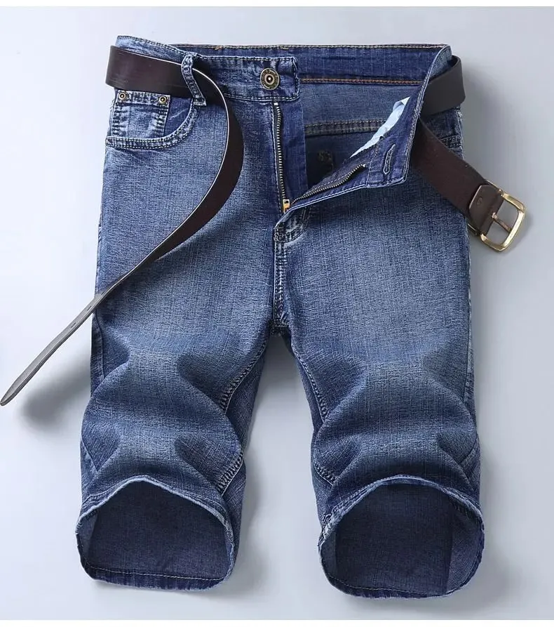Summer Shorts Jeans Men Denim Pants Stretch Black Fashion Design Men's Jeans Slim Straight Male Short Jeans — image 12