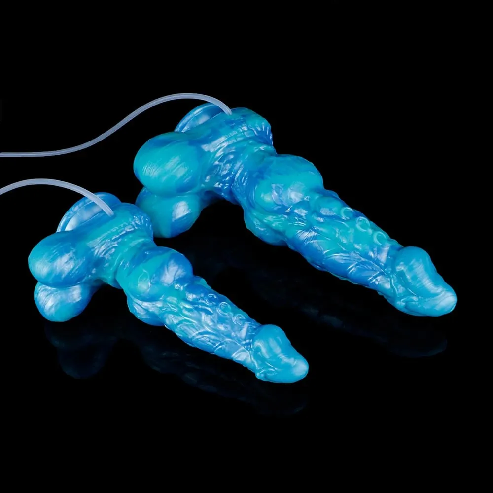 Silicone Electric Squirting Fantasy Dildos με βεντούζα Μασάζ προστάτη εκσπερμάτωσης πέους σεξουαλικά παιχνίδια για γυναίκες άνδρες — image 4