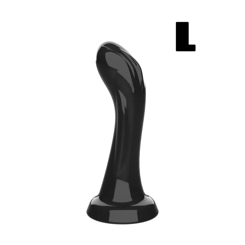 Consolador realista curvado con ventosa fuerte, juguete sexual de punto G suave y Flexible para mujeres y hombres, Dillo realista negro, morado y transparente