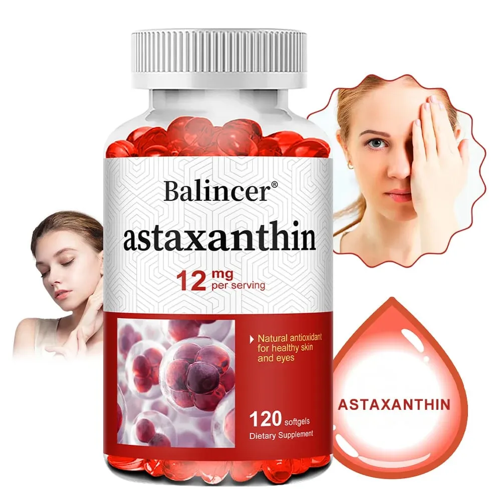 Astaxanthin - Supports Eye Skin Health Antioxidant Suitable for Dietary Support of Joints Brain Immune System and Heart — image 1