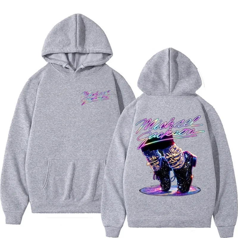 Michael Jackson King of Pop Graphics Hoodies Hip Hop Pop Music Fashion Sweatshirts Men Women Casual Fleece Long Sleeve Pullovers — image 6