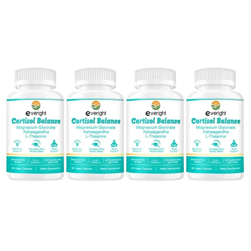 Suplemen Kortisol dengan Ashwagandha L-Theanine & Magnesium Glycinate – 14-dalam-1 untuk Menghilangkan Tekanan Keseimbangan Mood & Kesihatan Tidur