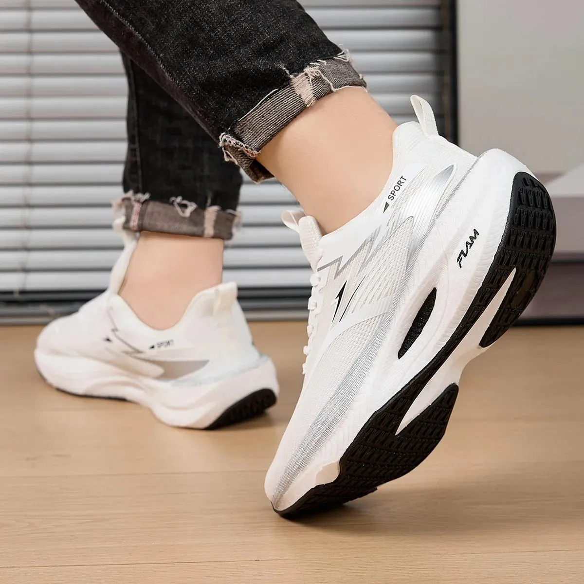 Men Running Shoes Casual Sports Marathon Breathable Lightweight Women's Comfortable Athletic Nonskid Walking Sneakers Outdoors — image 2