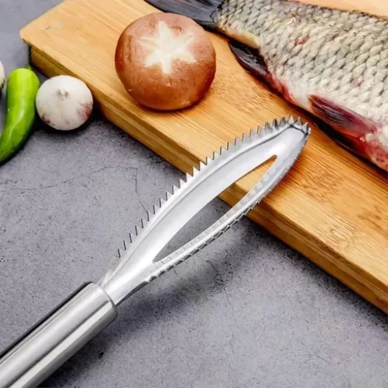 Stainles Fish Scales Scraping Graters Fast Cleaner Remove Skin Brush Cleaning Scraper Peeler Bone Scaler Tongs Tweezers Tool — image 5