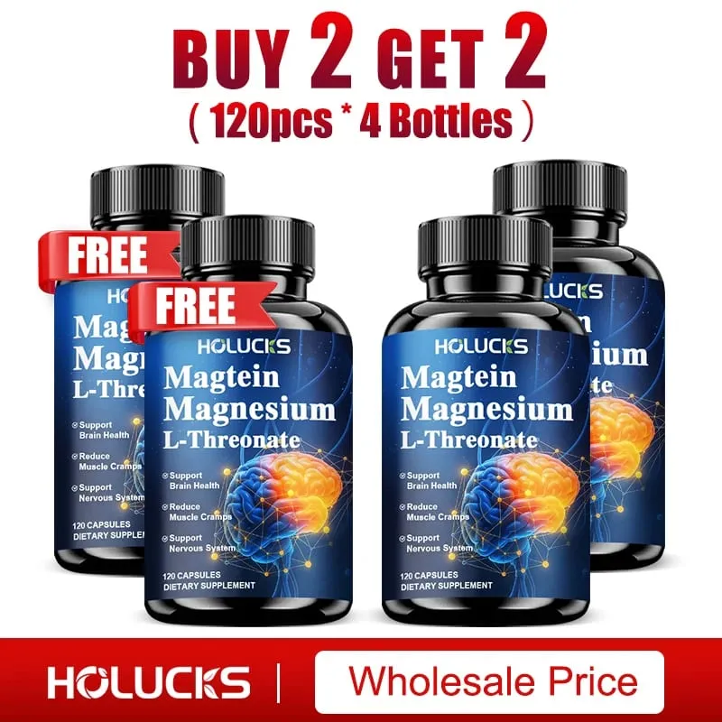 Magnesium L-Threonate Supplement Support Brain Health Nerve Function Muscle Strength Relieve Stress for Deep Sleep — image 11