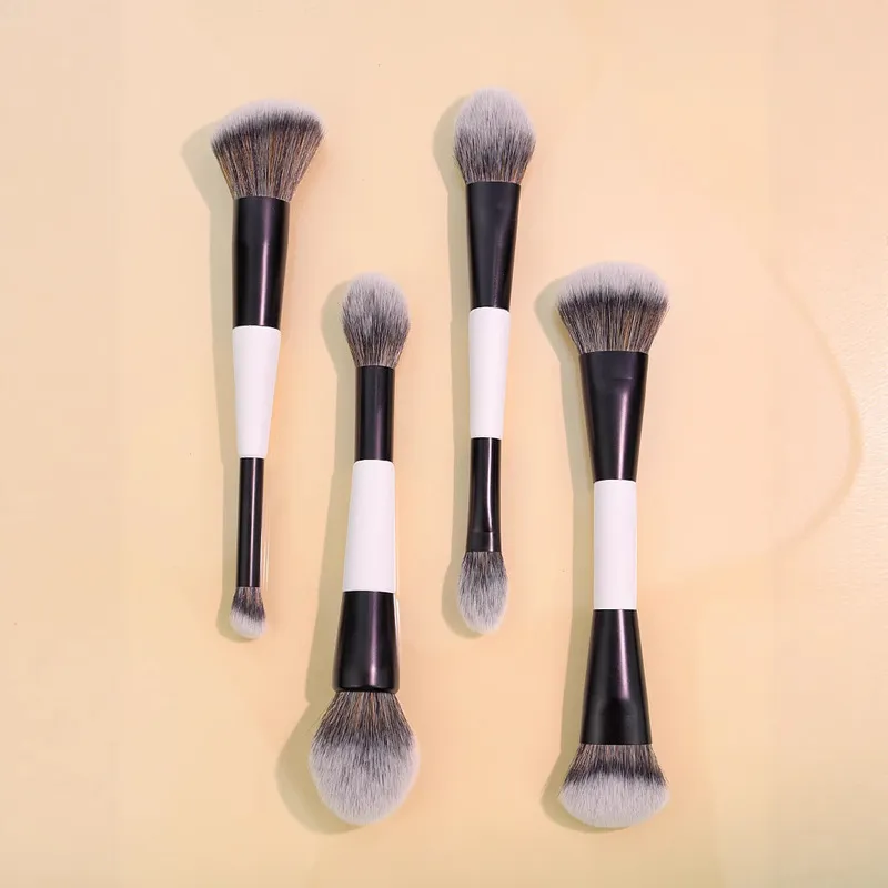 Dual-Headed Makeup Brushes Set F1-F4 For Foundation Blush Highlighting Beauty Tools Facial Shaping Cosmetic Brushes — image 2