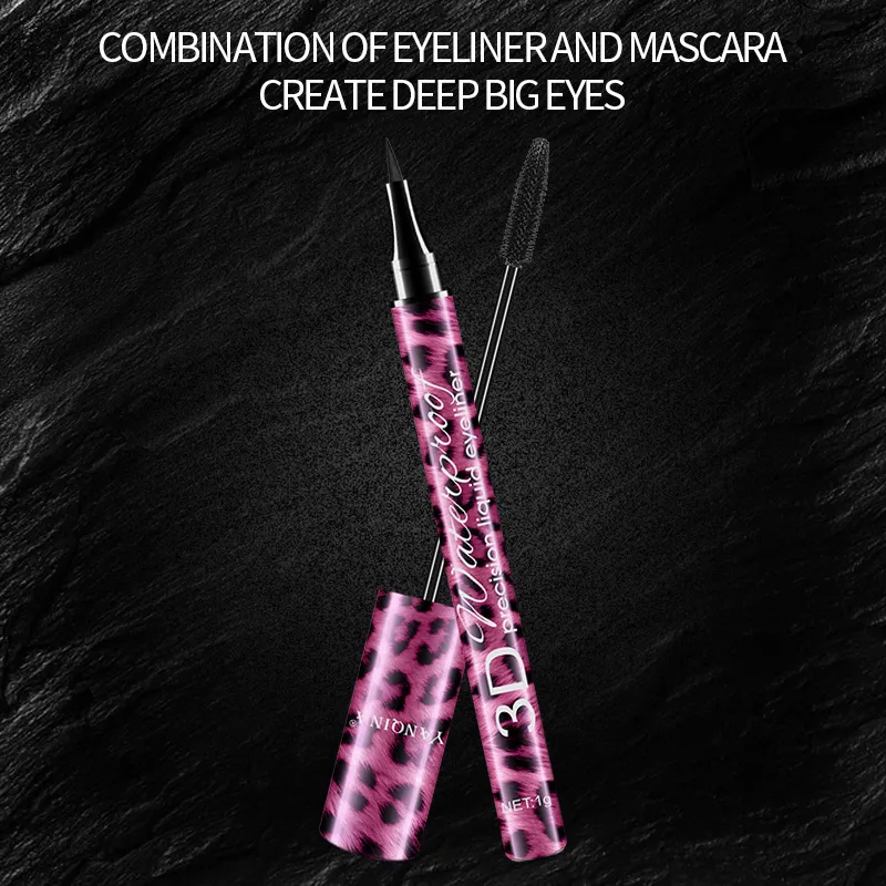 4D Waterproof Mascara & Liquid Eyeliner Set Thick Curling Eye Makeup Cosmetic Kit For Beginners — image 6
