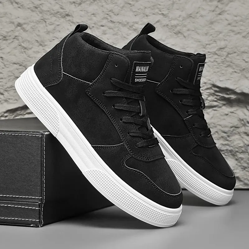 Sneakers Spring High-Top Skate Shoes for Outdoor Sports Lace-Up Large Size Comfortable and Easy to Wear