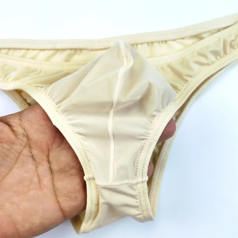 4PCS Men High Fork Briefs Mid Waist Elastic Ice Silk Brief Summer Underpants Ice Silk U Convex Pouch Male Underwear Silky Shorts — image 11